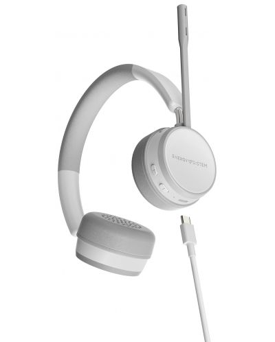 Безжични слушалки с микрофон Energy Sistem - Office 6, бели/сиви - 4