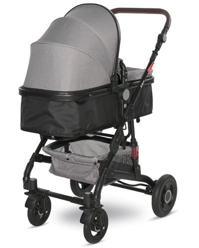 Бебешка количка Lorelli - Alba Premium, с адаптори, Opaline Grey - 4