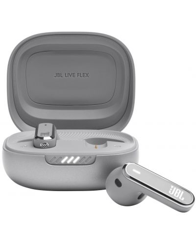 Безжични слушалки JBL - Live Flex, TWS, ANC, сребристи - 1