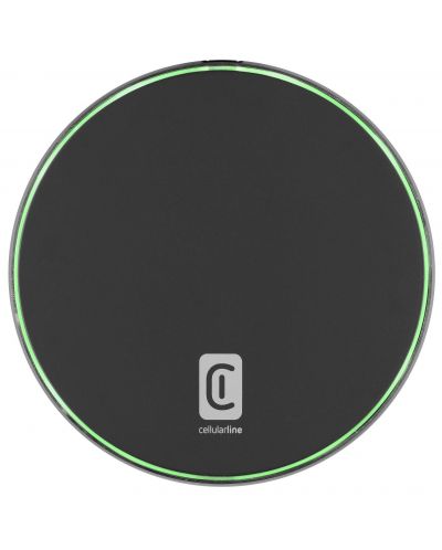 Безжично зарядно Cellularline - Fast Pad, 15W, черно - 1