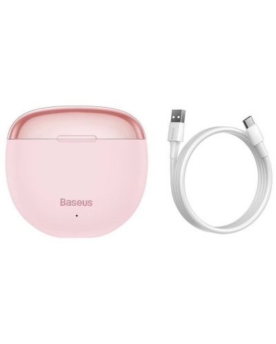 Безжични слушалки Baseus - Encok W2, TWS, розови - 7