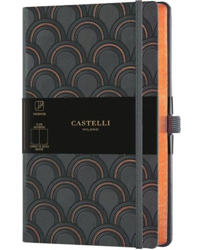 Бележник Castelli Copper & Gold - Art Deco Copper, 13 x 21 cm, бели листове - 1