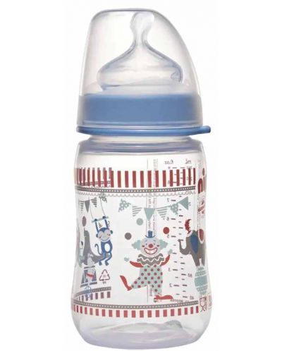 Бебешко шише NIP - РР, Flow M, 0 м+, 260 ml, Boy - 1