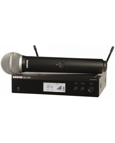 Безжична микрофонна система Shure - BLX24RE/PG58-T11, черна - 1