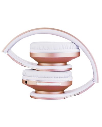 Безжични слушалки с микрофон PowerLocus - EDGE, розови/бели - 5