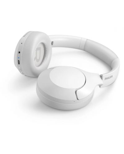 Безжични слушалки Philips - TAH8506WT/00, ANC, бели - 5