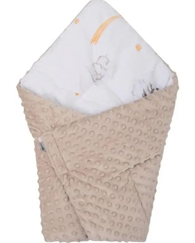 Бебешко одеяло 2 в 1 Bubaba - бежово, 65 х 65 cm - 1