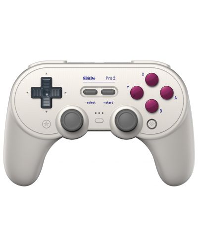 Безжичен контролер 8BitDo - Pro 2, Hall Effect Edition, G Classic, бял (Nintendo Switch/PC) - 1