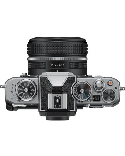 Безогледален фотоапарат Nikon - Z fc, 28mm, /f2.8 Silver - 4