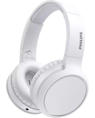 Безжични слушалки с микрофон Philips - TAH5205WT, бели - 1