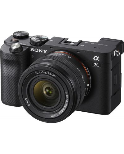 Безогледален фотоапарат Sony - A7C, FE 28-60mm, f/4-5.6, черен - 4