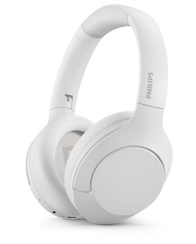 Безжични слушалки Philips - TAH8506WT/00, ANC, бели - 1