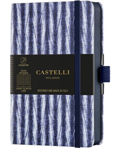 Бележник Castelli Shibori - Twill, 9 x 14 cm, линиран - 1