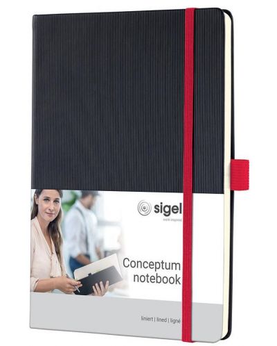 Бележник Sigel Conceptum - A5, черен - 1