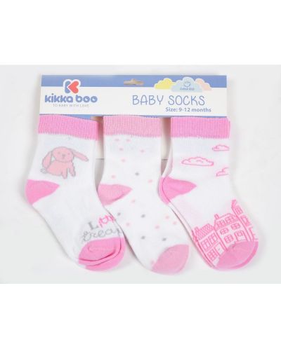 Бебешки чорапи KikkaBoo - Памучни, 2-3 години, за момичета