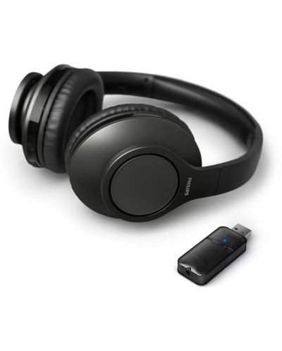 Безжични слушалки с микрофон Philips - TAH6206BK/00, черни - 1