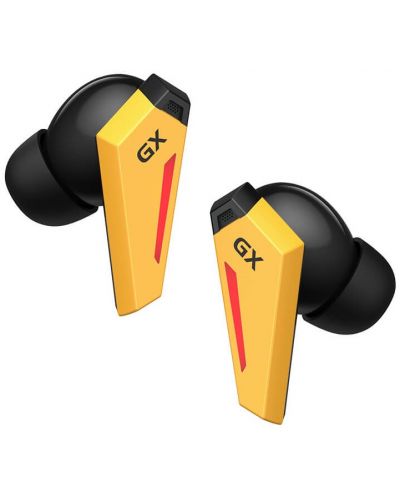 Безжични слушалки Edifier - GX07, TWS, ANC, жълти/черни - 5