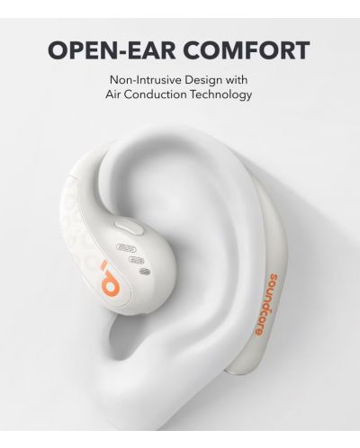 Безжични слушалки Anker - SoundCore AeroFit Pro, TWS, бели - 6