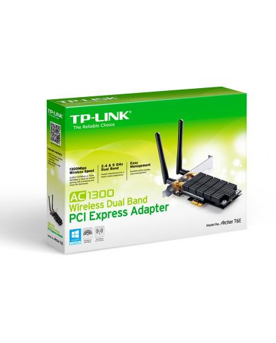 Безжична мрежова карта Tp-Link - Archer T6E, 1.3Gbps, черен - 4