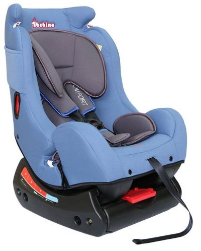 Детско столче за кола Bebino - Comfort, синьо и сиво, до 25 kg - 2