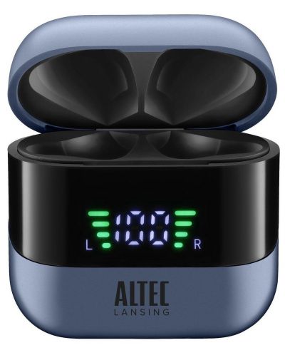 Безжични слушалки Altec Lansing - Club, TWS, черни/сини - 4