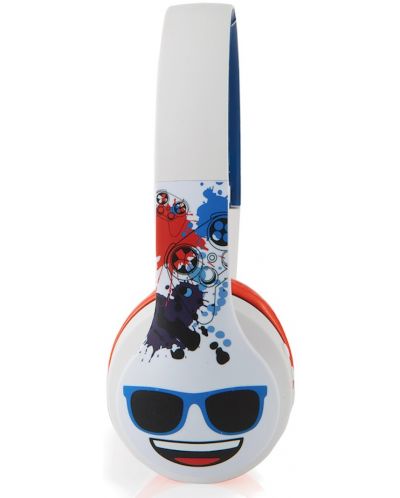 Детски слушалки с микрофон Emoji - Game, безжични, сини - 2