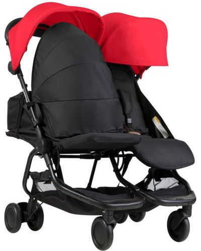 Бебешка количка за близнаци Phil & Teds - Mountain Buggy Nano Duo V1, червена - 3