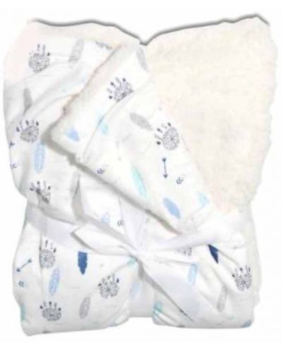 Бебешко одеяло Cangaroo - Shaggy, 75 х 105 cm, синьо - 1