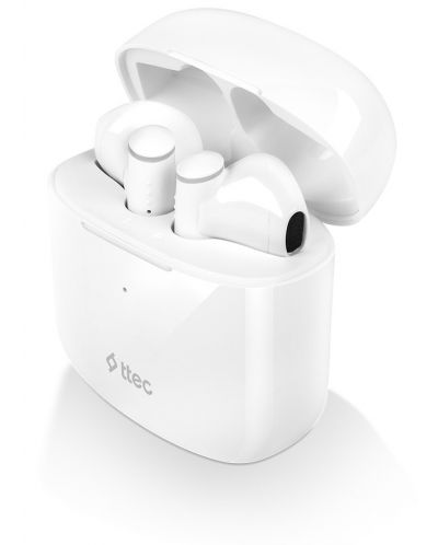 Безжични слушалки ttec - AirBeat Lite 2, TWS, бели - 4