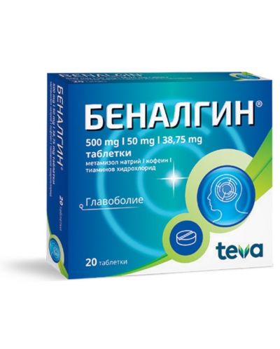 Беналгин, 20 таблетки, Teva - 1