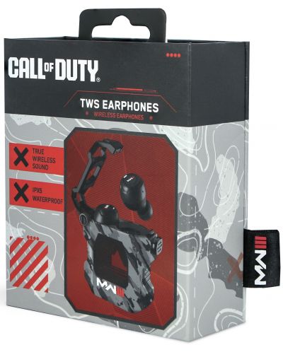 Безжични слушалки OTL Technologies - Call of Duty MWIII, TWS, Black Camo - 9