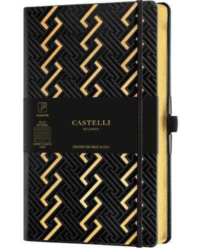 Бележник Castelli Copper & Gold - Roman Gold, 9 x 14 cm, линиран - 1