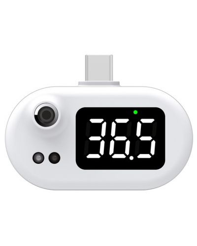 Безконтактен IR термометър Xmart - K8, USB-C, бял - 1