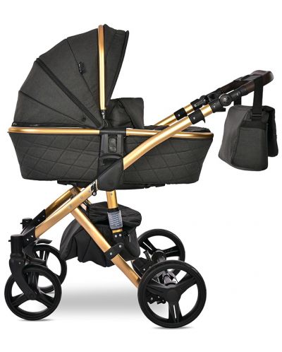 Бебешка количка Lorelli - Rimini Premium, Black Jasper - 3