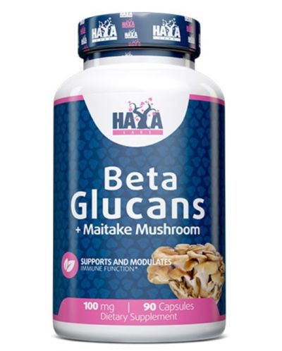 Beta Glucans + Maitake Mushroom, 90 капсули, Haya Labs - 1