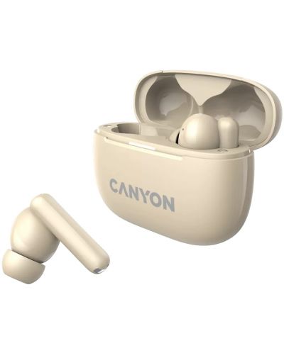 Безжични слушалки Canyon - CNS-TWS10, ANC, бежови - 4