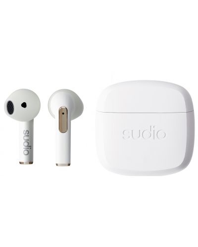 Безжични слушалки Sudio - N2, TWS, бели - 1