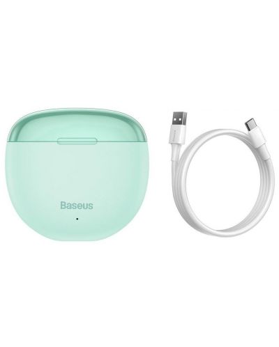 Безжични слушалки Baseus - Encok W2, TWS, Mint - 7