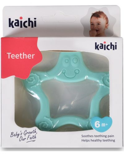 Бебешка чесалка за зъбки Kaichi Seabed - Синя звездичка - 1
