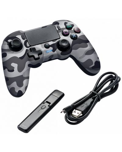 Безжичен геймпад Nacon Asymmetric Wireless Controller, за PS4/PC (Camo Grey) - 3
