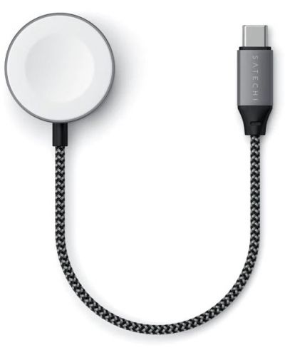 Безжично зарядно Satechi - Magnetic Charge Cable USB-C, Apple Watch, сиво - 4
