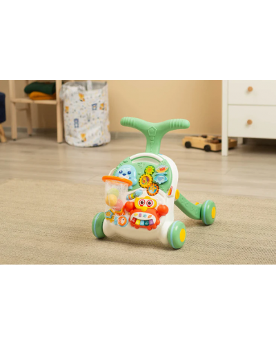 Бебешка проходилка 2 в 1 Caretero Toyz - Spark, Green  - 7