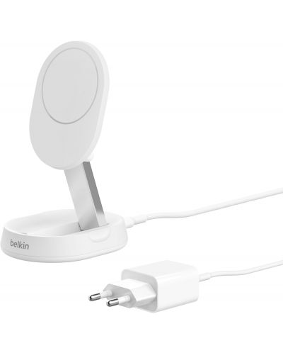 Безжично зарядно Belkin - Boost Charge Pro Convertible Qi2 + PSU, бяло - 6