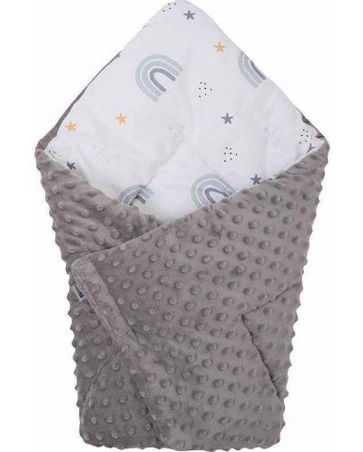 Бебешко одеяло 2 в 1 Bubaba - Сиво, 65 х 65 cm - 1