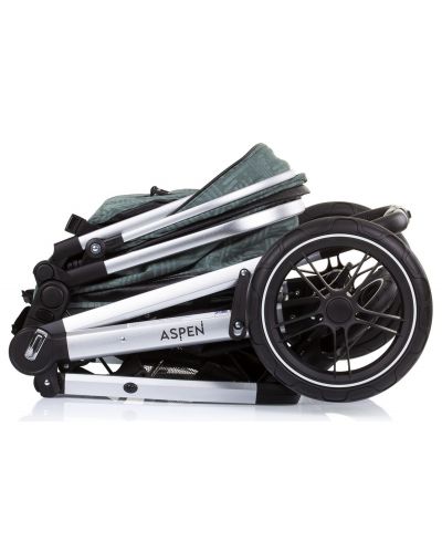 Бебешка количка с трансформираща се седалка Chipolino - Аспен, Алое - 10
