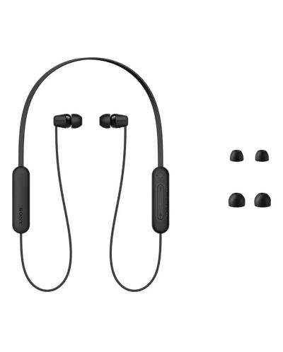 Безжични слушалки с микрофон Sony - WI-C100, черни - 4