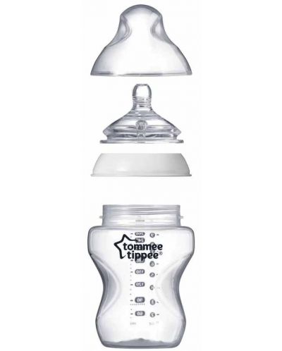 Бебешко стъклено шише Tommee Tippee - Easi Vent, 250 ml - 7
