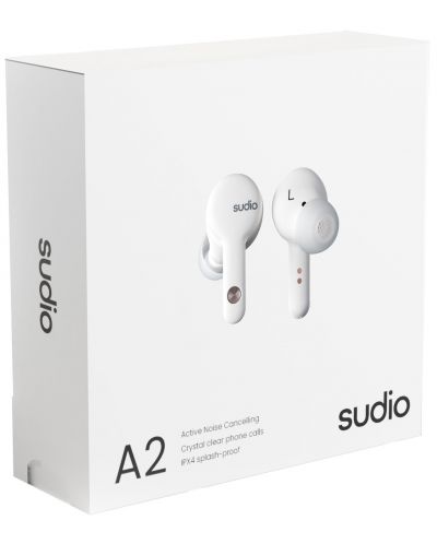 Безжични слушалки Sudio - A2, TWS, ANC, бели - 7