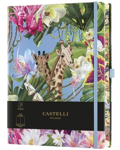 Бележник Castelli Eden - Giraffe, 13 x 21 cm, бели листове - 1