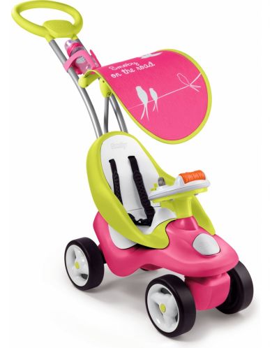 Детска количка Smoby - За прохождане и бутане, розова - 1